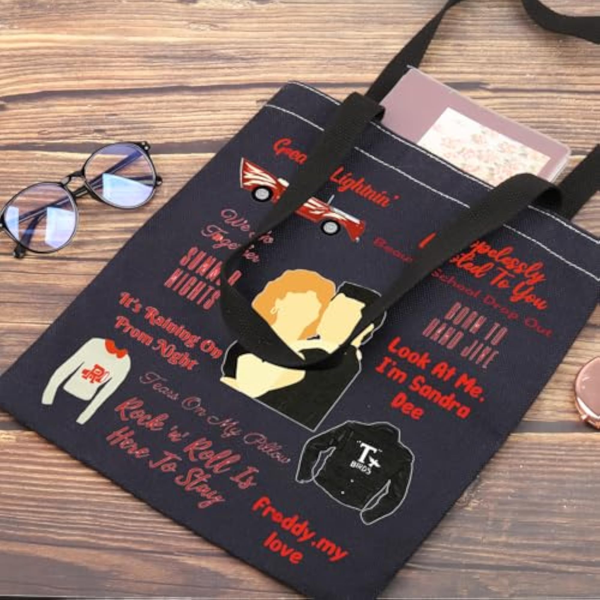 Grease Broadway Musical Makeup Bag, Danny & Sandy Gift